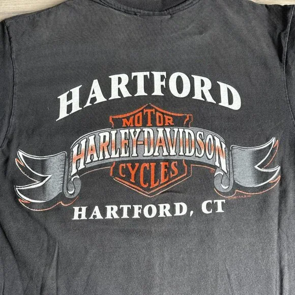 VTG 1994 RK Stratman HARLEY DAVIDSON Single Stitch Shirt Size‎ M Hanes Beefy USA
